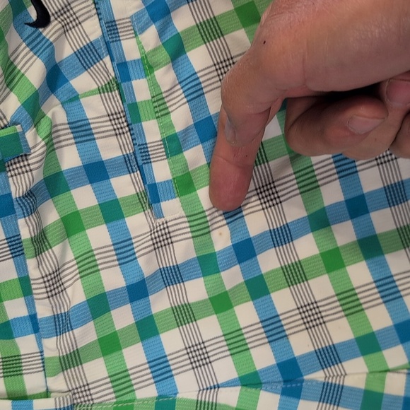 Nike Golf Plaid Shorts Men's 38 Blue Green Dri-Fit - Picture 14 of 15